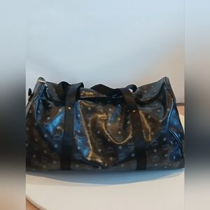 MCM Black and Blue Travel Duffel Bag 20 X 13